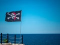 The jolly roger flag Royalty Free Stock Photo