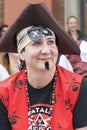 Jolly Roger flying over Liverpool Liverpool Pirate festival