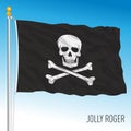 Jolly Roger Pirate flag, pennant Royalty Free Stock Photo