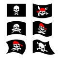 Jolly Roger. Pirate flag. Skull and crossbones. skeleton head in