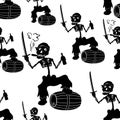 Jolly Roger Skeleton Seamless Royalty Free Stock Photo