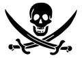 Jolly Roger sticker Royalty Free Stock Photo