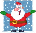 Jolly Santa Claus With Open Arms Royalty Free Stock Photo