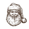 Jolly Santa Claus. Sketch vector