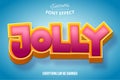 Jolly text, 3d editable font effect Royalty Free Stock Photo