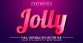 Jolly text editable style effect Royalty Free Stock Photo