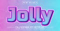 Jolly text editable style effect Royalty Free Stock Photo
