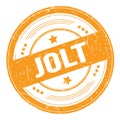 JOLT text on orange round grungy stamp