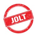 JOLT text on red grungy round stamp