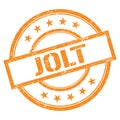 JOLT text written on orange vintage stamp