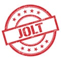 JOLT text written on red vintage stamp