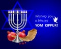 Greeting card for jewish holiday Jom kippur