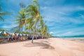 Jomtien Beach, Pattaya is another beautiful beach with clear water, white sandy beach, there will be a lot of tourists to visit du