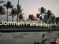 Jomtien Pattaya Beach at Evening in March