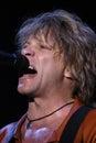Jon Bon Jovi singer of the Bon Jovi group during the concert Royalty Free Stock Photo