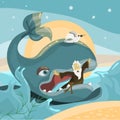Jonah and the Whale - Bible Story Royalty Free Stock Photo
