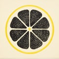 Jonathan Liardo: A Small Slice Of Lemon - Grocery Art In Linocut Style