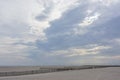 Jones Beach State Park, New York, USA: Fencing protects this Long Island beach from wind erosion Royalty Free Stock Photo