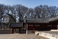 Jongmyo Shrine and Hall of Eternal Peace during winter afternoon at Jongno , Seoul South Korea : 3 February 2023