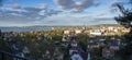 Evening Cityscape overlooking Jonkoping City and Lake Vattern, Sweden Royalty Free Stock Photo