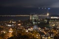 Evening Cityscape overlooking Jonkoping City and Lake Vattern Royalty Free Stock Photo