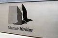 Charente-Maritime logo and sign text of Department in France southwest in atlantic coast