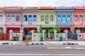 Colorful `Peranakan` House at Singapore. Royalty Free Stock Photo