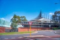 Joondalup, Western Australia - September 6, 2023: Chancellery building at Edith Cowan University by Francis-Jones Morehen Thorp Royalty Free Stock Photo