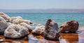 Jordan Dead Sea Salt Tourist Location Royalty Free Stock Photo