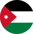 Jordan Flag Asia illustration vector eps