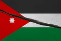 jordan flag cracked Royalty Free Stock Photo