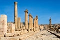 Jordan. The greco roman city of Gerasa Jerash. The colonnaded street