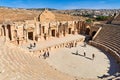 Jordan. The greco roman city of Gerasa Jerash. The theatre