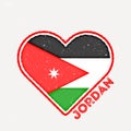 Jordan heart flag badge.