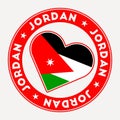 Jordan heart flag badge.