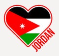 Jordan heart flag badge.