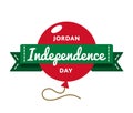 Jordan Independence day greeting emblem