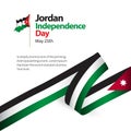 Jordan Independence Day Vector Template Design Illustration