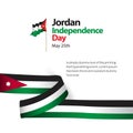 Jordan Independence Day Vector Template Design Illustration