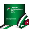 Jordan Independence Day Vector Template Design Illustration