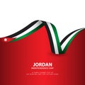 Jordan Independence Day Vector Template Design Illustration