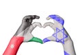 Jordan Israel Heart, Hand gesture making heart