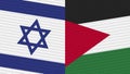 Jordan and Israel Two Half Flags Together