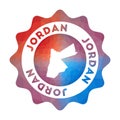 Jordan low poly logo. Royalty Free Stock Photo