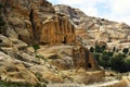 Jordan, Middle East, Ancient Petra Royalty Free Stock Photo