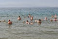 Jordan, people in Dead Sea Royalty Free Stock Photo