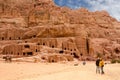 Jordan, Petra, ancient necropolis carved into the rock