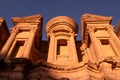 Jordan Petra Monastery against the blue sky in summer