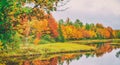 Jordan River foliage colors in Bar Harbor, Maine