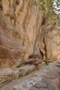 Jordan. Rocks. The road to the ancient city Petre.
